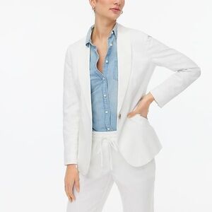 J Crew Factory Linen-cotton Holland blazer size 24 NWT